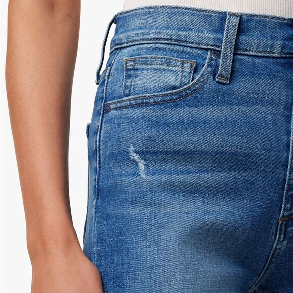 Joe’s Jeans High Rise Wide Leg Distressed Jean in Belenos Medium Wash Size 26 - Picture 4 of 14